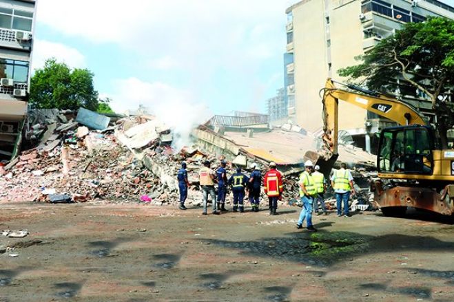 Proteção Civil de Luanda nega relatório sobre causas de desabamento de edifício