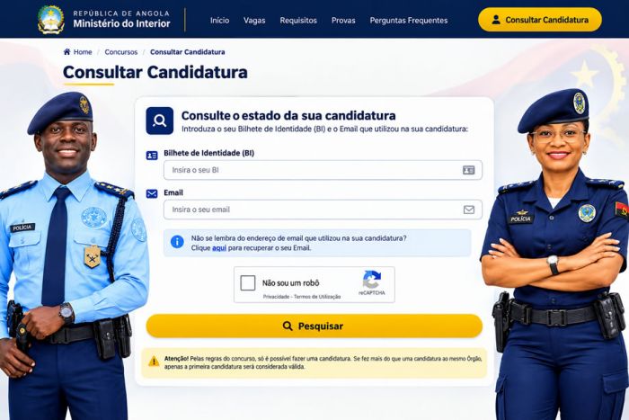 MININT abre portal de consulta das candidaturas ao concurso público com 7.600 vagas