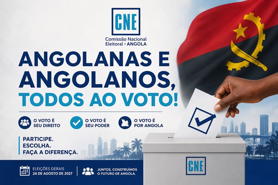 “Angolanas e Angolanos, Todos ao Voto” é o lema das Eleições Gerais de 2027